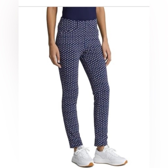 Polo Ralph Lauren RLX Polo Golf Women's dark blue Printed Geo Eagle Pants sz 2 - Picture 5 of 7